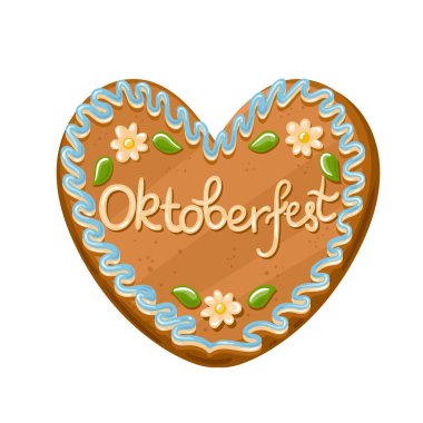 Gingerbread heart, symbol of beer festival Oktoberfest.