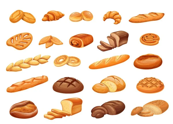 French bread bakery product set — стоковий вектор