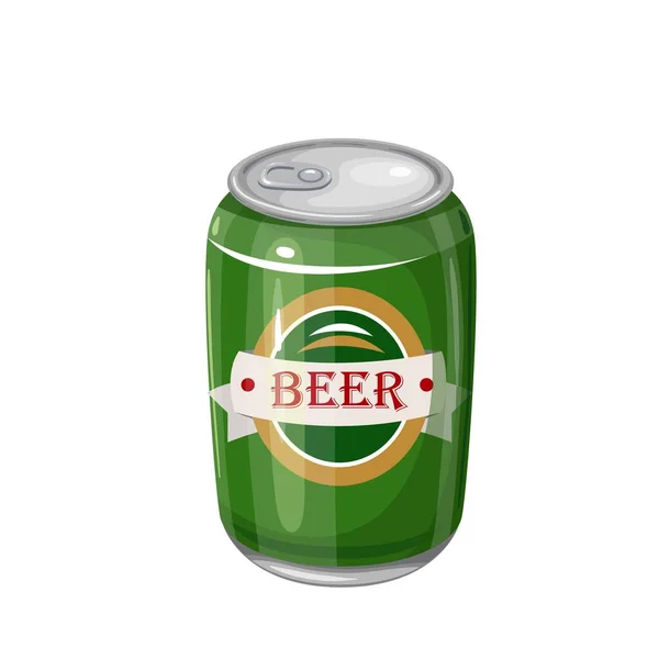 Blechbüchse Bier. — Stockvektor