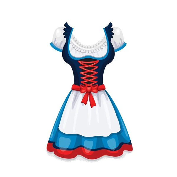 Dirndl, robe, costume féminin folk — Image vectorielle