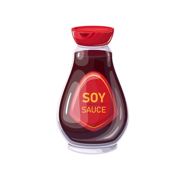 Molho de soja em garrafa — Vetor de Stock