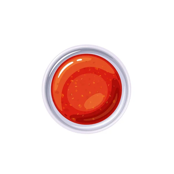 Salsa picante de chile en bowl — Vector de stock