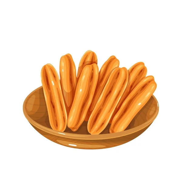 Youtiao Chinese cruller — Stockvector