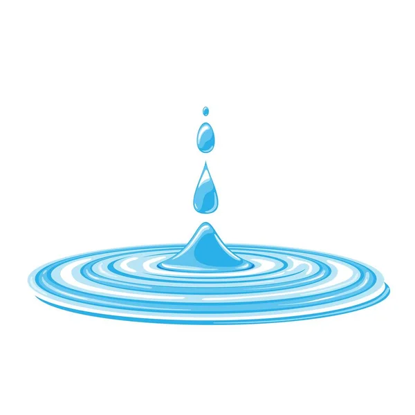 Su damlaları element — Stok Vektör