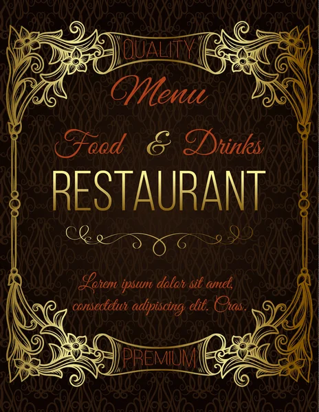 Modèle de menu — Image vectorielle