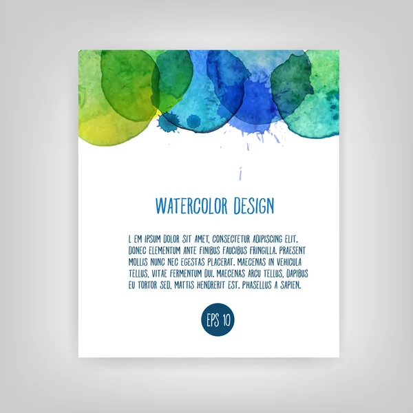 Vector watercolor abstract background — Stock Vector