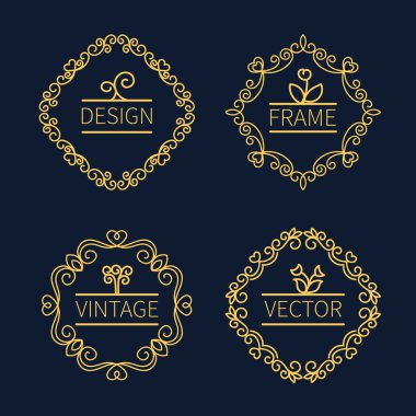Set anahat Monogram çerçeve.