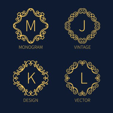 Set anahat Monogram çerçeve.