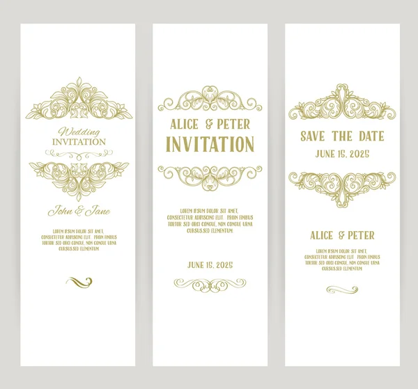 Templates with banners vintage design elements — Stok Vektör