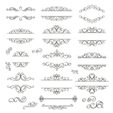 Swirls Vintage Tasarım Elemanları .