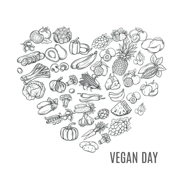 Día vegano — Archivo Imágenes Vectoriales