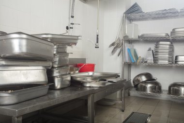Restoran bulaşık yıkama istasyonu