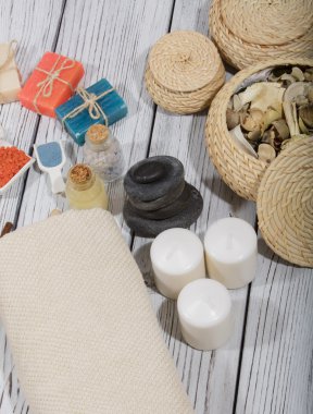 Spa banyo kozmetik. sabun güzellik tedavi arka plan