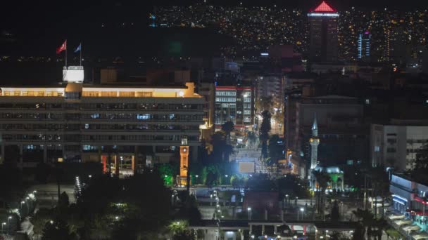 İzmir Türkiye 'de geceleyin zaman aşımı — Stok video