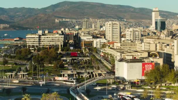 Izmir Turcja time lapse konak zegarek — Wideo stockowe