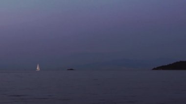 Küçük bir deniz kasabasının manzarası Urla izmir