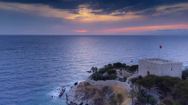 Aerial view Pigeon island castle of Kusadasi Turkey — Stock Photo, Image