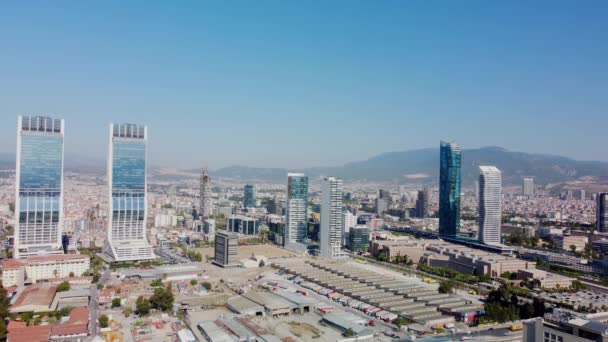 Moderna cidade aérea view.izmir Turquia — Vídeo de Stock