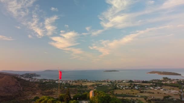 Vue du petit village près de la mer Egée Urla, Izmir, Turquie — Video