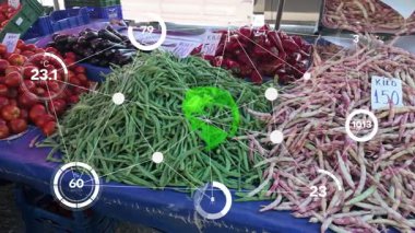 Tarım akıllı tarım teknolojisi - sanayi 4.0 Teknoloji ile hasat ve ekim ve akıllı çiftçilik kavramı. - Evet. Yüksek kalite 4k görüntü