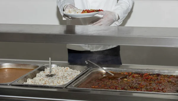 Full lunch service station — Stock Photo, Image