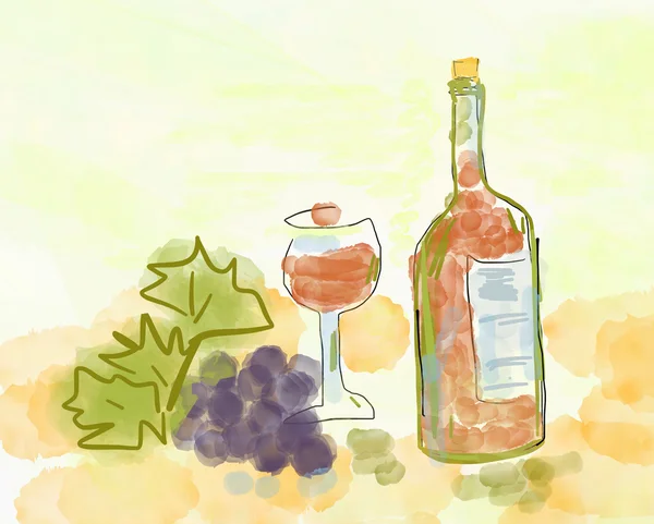 wine and grapes