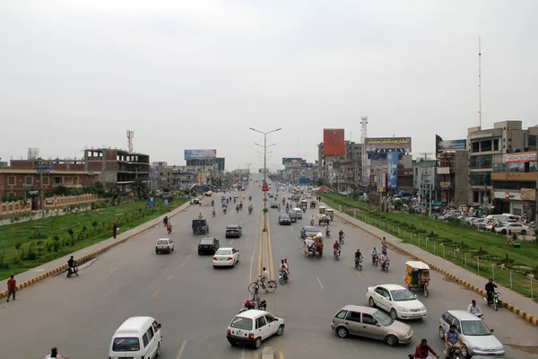Gujranwala Pakistan Září 2016 Doprava Grand Trunk Road Městě Gujranwala — Stock fotografie