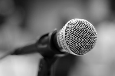 Mikrofon Closeup gümüş