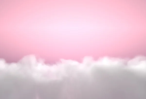 Beautiful pink sky with fluffy clouds — Stock Photo, Image