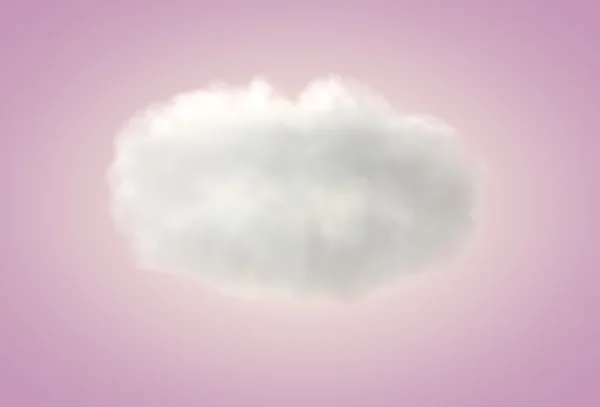 Gerçekçi bulut, pembe arka plan yüzen — Stok fotoğraf