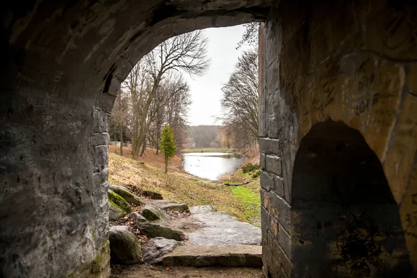 Δείτε μέσα από τούνελ στη λίμνη του πάρκου — Φωτογραφία Αρχείου