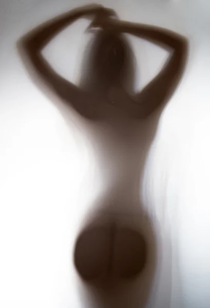 Blurred shot of sexy naked female back — Stock Photo, Image