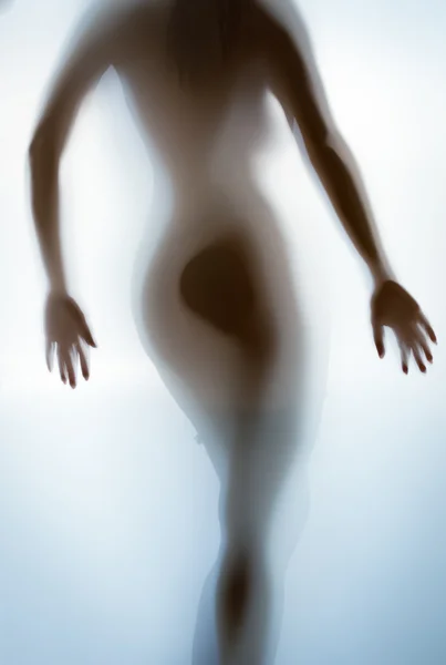 Silueta foto de fondo femenino sexy y espalda — Foto de Stock