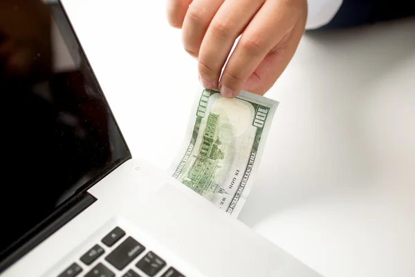 Conceptual photo of digital money transfer — Stock Photo, Image