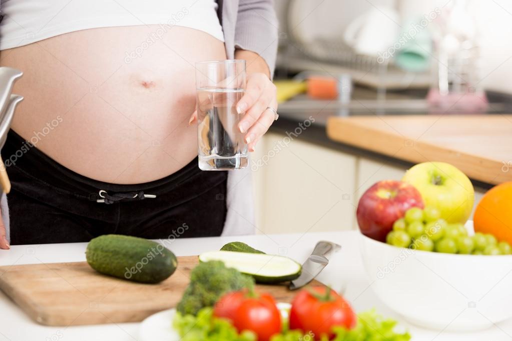 Conceptual shot of healthy nutrition for pregnant women