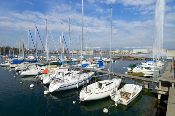 Uitzicht op het meer van Genève — Stockfoto