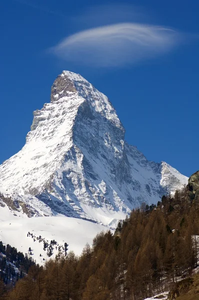 Vista de pico de Matterhorn — Fotografia de Stock