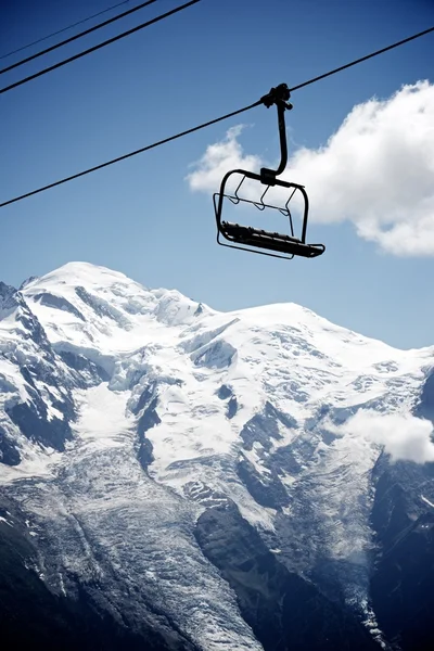 Chairlift in Mont Blanc Massif — Stock Photo, Image