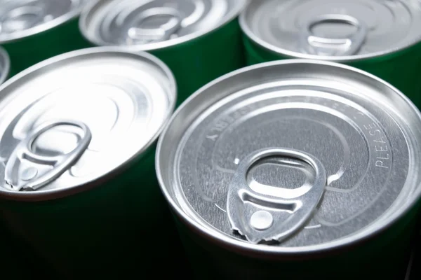 Cans close up — Stock Photo, Image