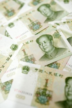 Yuan banknotlar yakın çekim