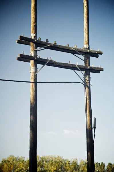 Dřevěná pylonu zobrazení — Stock fotografie