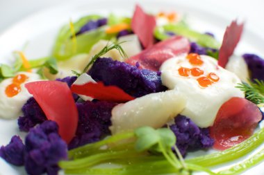 Rus salatası yakın çekim