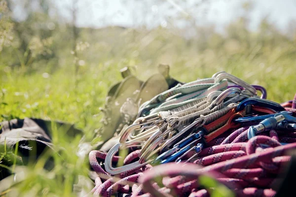 Climbing gear view — Stock Photo, Image