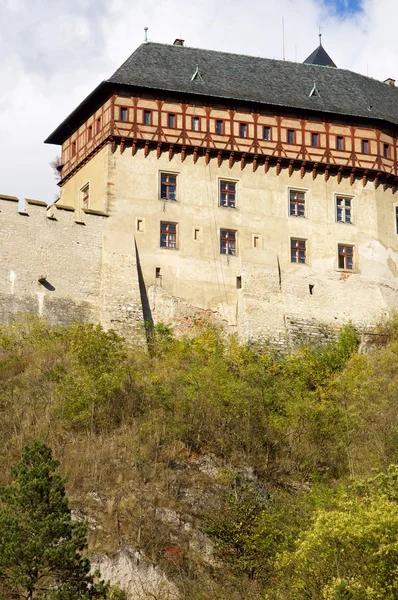 Karlstejn vista do castelo — Fotografia de Stock