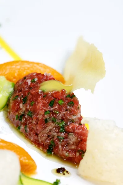 Varkensvlees steak tartare — Stockfoto