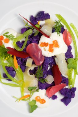 Rus salatası yakın çekim