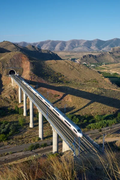 Velocidade Trem vista — Fotografia de Stock