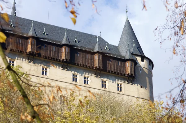 Karlstejn vista do castelo — Fotografia de Stock