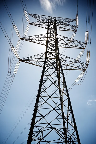 Power line view — Stock Photo, Image