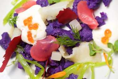 Rus salatası yakın çekim